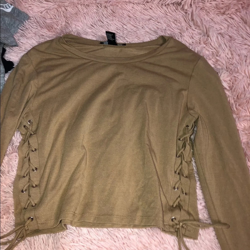 Forever 21 Long Sleeve Crop Top